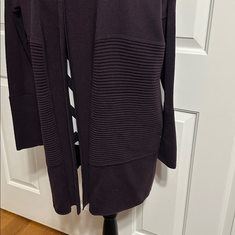 Lululemon Purple Merino Wool Open Front Cardigan Sweater - Picture 3 of 7